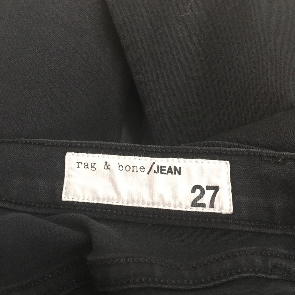 rag & bone Black Skinny Jeans with Side Stud Detailing - Picture 4 of 7